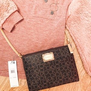 Calvin Klein Camel/Brown Crossbody Purse